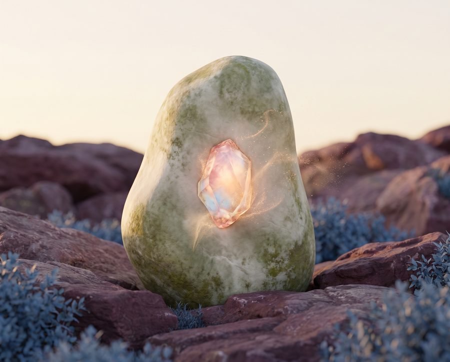 A Remembrance sealed in soft light, its form fixed and complete.